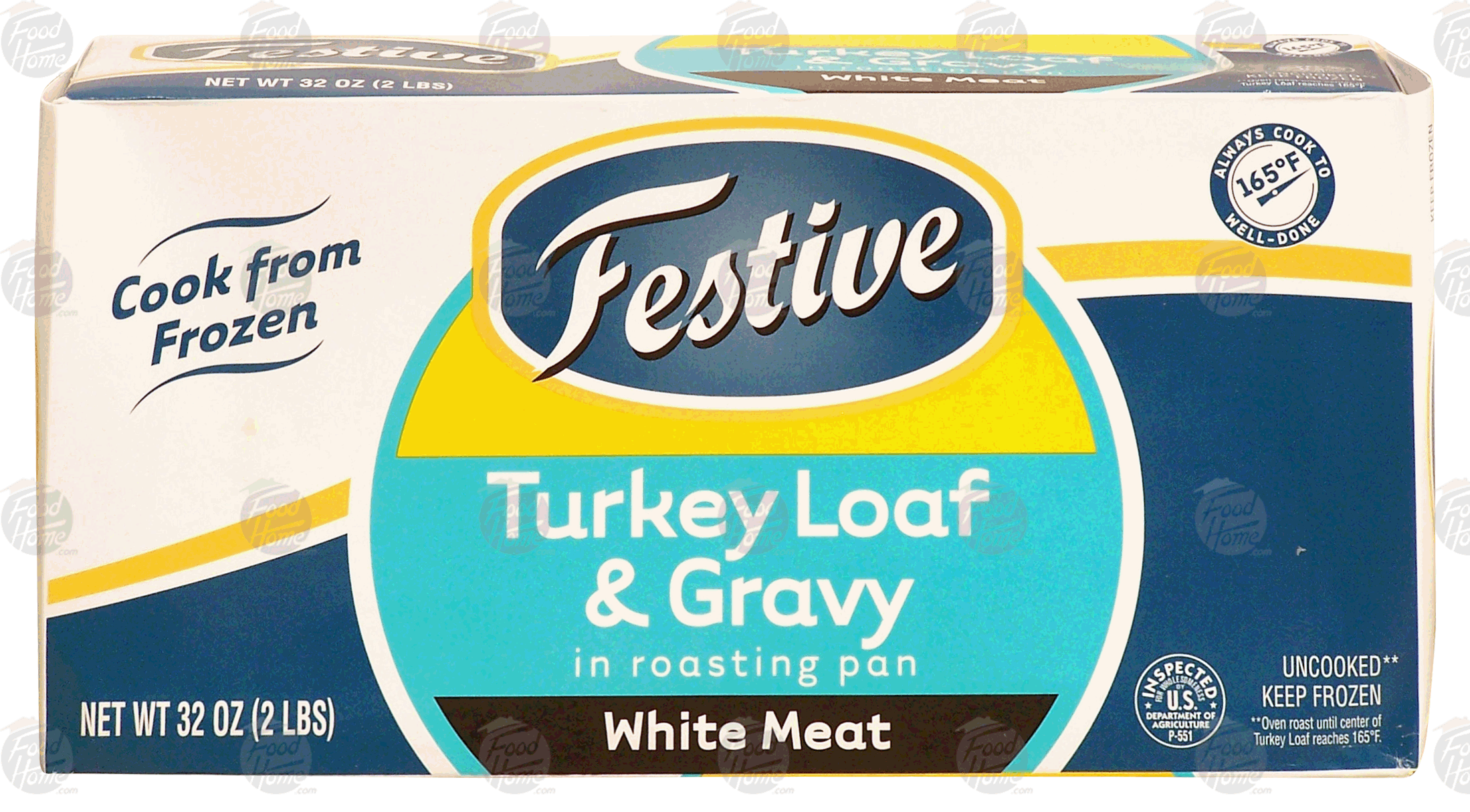 Festive  turkey loaf & gravy in a roasting pan, white meat Full-Size Picture